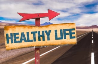 healthy life signpost
