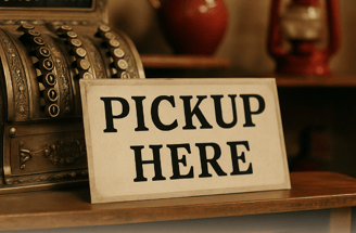 a sign that says pick up a pick up a pick up