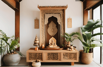 Nature-Inspired Mandir Design