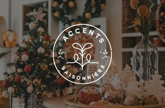 Mise en scène de Noël avec logo