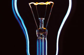 a light bulb promoting ideas