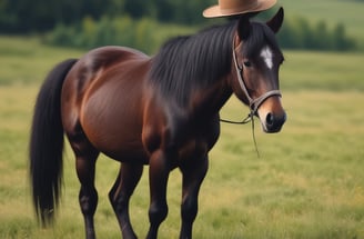 brown horse during winter season