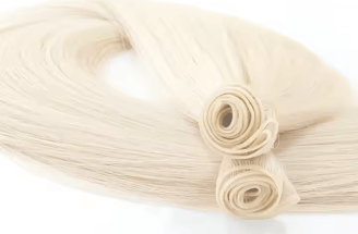 a bunch of hair extensions with a white background