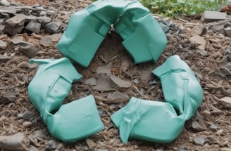 A sprawling junkyard filled with various types of scrap metal, including old vehicles, tires, and barrels scattered across dry, grassy terrain under a clear blue sky. Rusted car frames and deteriorating machinery are prominent among the debris.