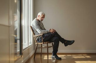 troubled man sitting in a chair