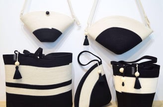 a collection of handmade handmade bags and purses