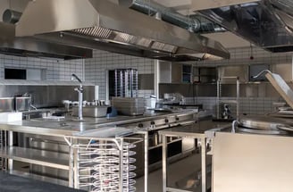 commercial kitchen setting, common for commercial appliance repair