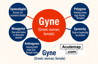 Gyne Root Word from Word Power Made Easy hindi explained