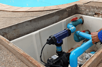 Expert pool technicians performing thorough pool inspections and maintenance, keeping your pool in t