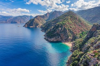 Corsica island mediterranean seaside coves creeks calanques