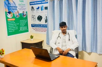 Dr Salman Khan, founder of Myo Physio at Home, delivering a message on quality home physio care.
