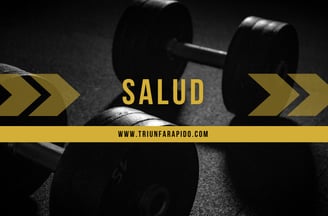 Imagen sección Salud: pesa negra representa ejercicios físicos para bienestar y vida sana.