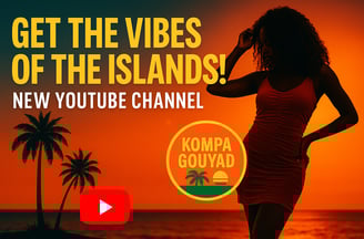 Bannière YouTube Kompa Gouyad – vibes tropicales, beats Kompa, Zouk Love et Gouyad. Chaîne musicale 