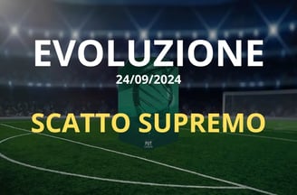 SFONDO CAMPO DA CALCIO CON SCRITTA EVOLUZIONE SCATTO SUPREMO