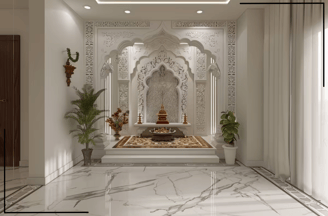 Traditional Style Mandir Design