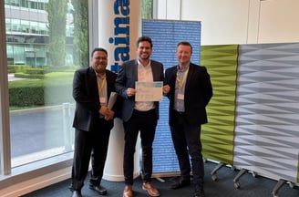 Tim Dougill receiving his FUEL certificate in 2023.