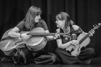 string players duo, violin and viola