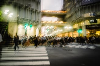 one of the crossings in Shibuya