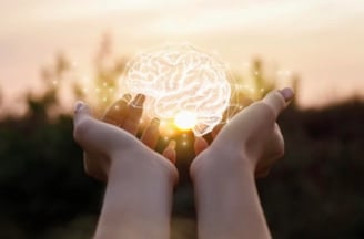 énergie du cerveau entre les mains avec reiki