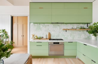 Light Green Kitchen Cabinet