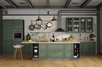 Green Kitchen Cabinet