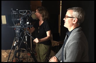 Chris on set directing for a recent docu-series