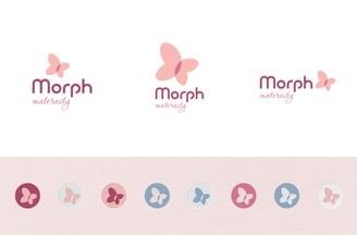 Pregnancy care brand identity and Logo variations