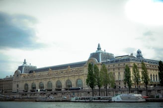 he museum d'orsay with its works of art, built in the old railway train station in Paris