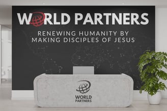 promotional materials for World Partners, designed by Brennan Doud