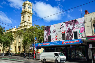 Mural by Juzpop in Prahran, Melbourne