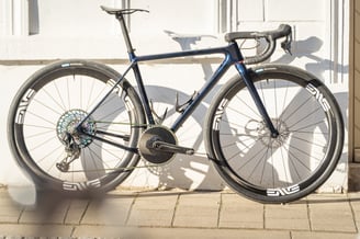 a gravel bike OPEN UPPER custom painted with ENVE and SRAM components