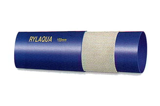 Manguera Plana PVC para impulsión de agua con refuerzo textil de poliéster.