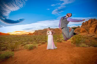 a man and woman are posing for a photo