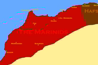 map of the marinid dynasty