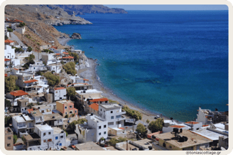 The coastal settlement of Treis Ekklisies and it's beach in Crete. Greece