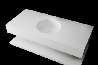 ΝΙΠΤΗΡΑΣ ΜΠΑΝΙΟΥ CIRCLE ΤΟΙΧΟΥ ΜΕ ΡΑΦΙ SOLID SURFACES