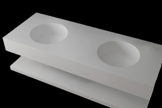 ΝΙΠΤΗΡΑΣ ΜΠΑΝΙΟΥ CIRCLE 2 ΓΟΥΡΝΕΣ ΜΕ ΡΑΦΙ ΤΟΙΧΟΥ SOLID SURFACES