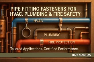Pipe fitting fasteners for HVAC installation