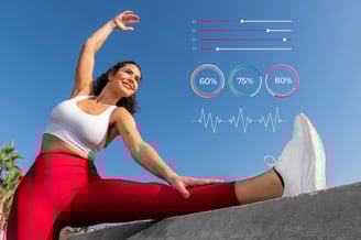 Physical activity stats around person by Freepik