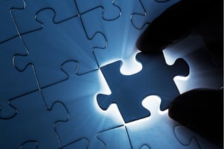 Puzzle pieces symbolizing modular solutions for industry-specific needs