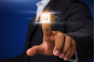 Futuristic illustration of AI, IoT, and cloud infrastructure