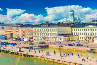 Picturesque cityscape of Helsinki, Finland