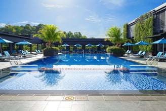 Swimming pool at Hilton Kota Kinabalu