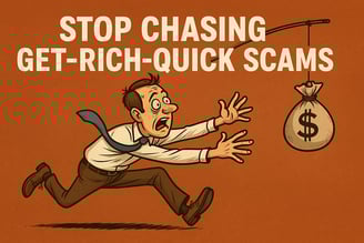 Get rich quick and over night! But not here. 