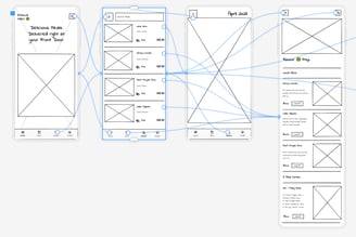Mobile app wireframes