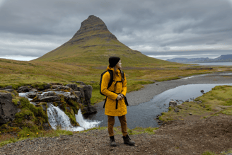 Elopement photographer Solana Crowe standing in Iceland