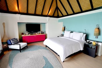 Four Seasons Kuda Huraa overwater villa bedroom 2