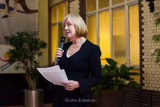 Die australische Botschafterin Lynette Wood bei ihrer Rede in der australischen Botschaft.