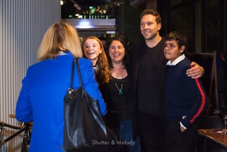 Jai Courtney with child actors.