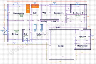 Floor plan and information needed for Radiant design